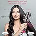 Hair Dryer Brush, Looffy 3 in 1 One Step Hair Dryer & Volumizer, Negative Ion Air Hair Brush, Electric Rotating Hot Air Brush, Salon Styler for Straightening, Curling, Blow Dryer Straightener - Black