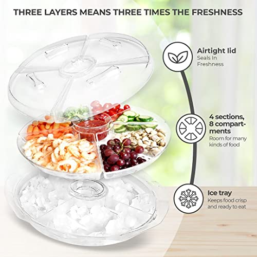 Chef's Star Clear Extra Large Acrylic Appetizer Serving Tray, 8