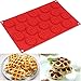 ZJCilected 18-Cavity Non-Stick Silicone Mini Round Waffle, Cookie, Chocolate, Candy and Ice Mold