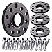 GDSMOTU 5x100 to 5x100 / 5X112 to 5x112 Hubcentric Wheel Spacers 15MM Thickness / 4pc with M14x1.5 Studs + 57.1mm Hub Bore for Audi Wheel Spacers/Volkswagen Wheel Spacers