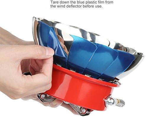 Ourkens Camping Stove Backpacking Gear Collapsiblet Portable Outdoor Gear Lotus Style Gas Stove Windproof Outdoor Activities