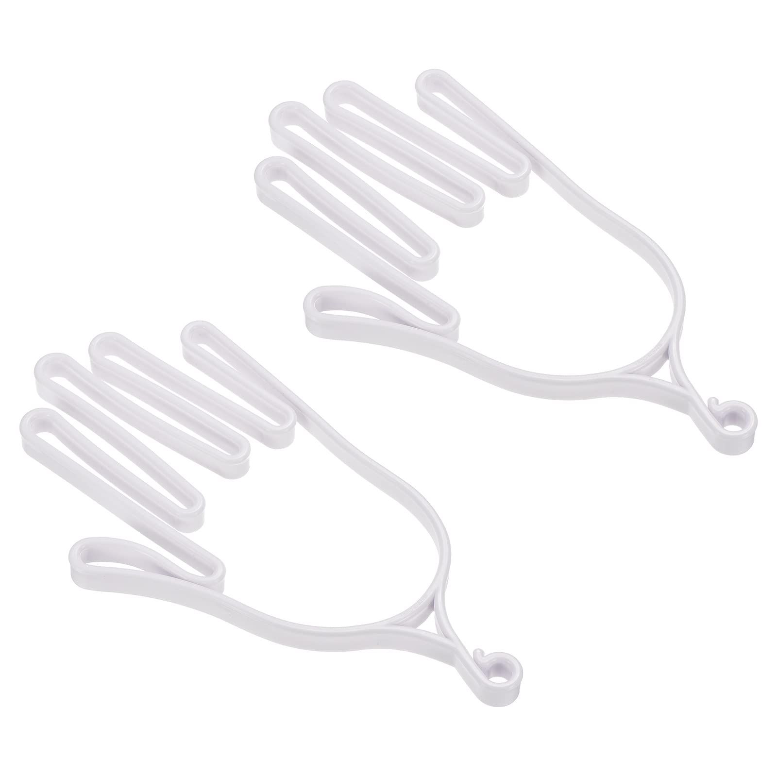 PATIKIL Golf Gloves Stretcher, 2 Pack Plastic Keeper Support Rack Holder Dryer Hanger Frame for Sports Gloves Maintenance, White