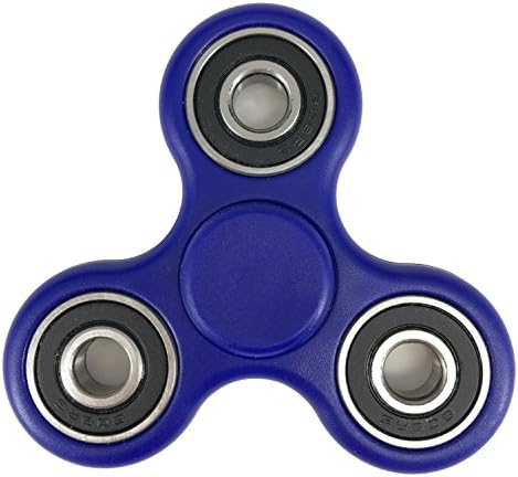 Wilker Hands Tri-Spinner Fidget Toy Stress Reducer-Keep you away from a moment of inattention, keep the depth of thinking, last more than 2 mins (Blue)