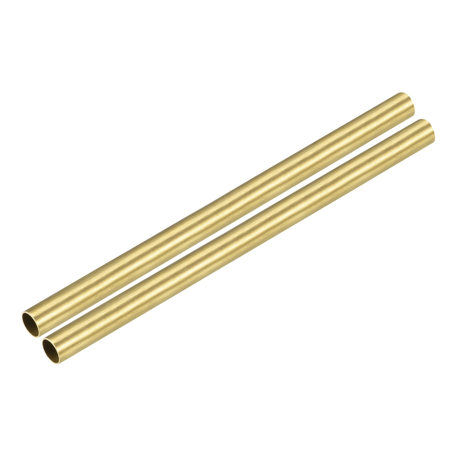METALLIXITY Brass Tube(10.5mm OD x 0.5mm Wall T x 200mm L) 2Pcs, Straight Tubing - for Home Furnishing, Machinery, DIY Handicraft