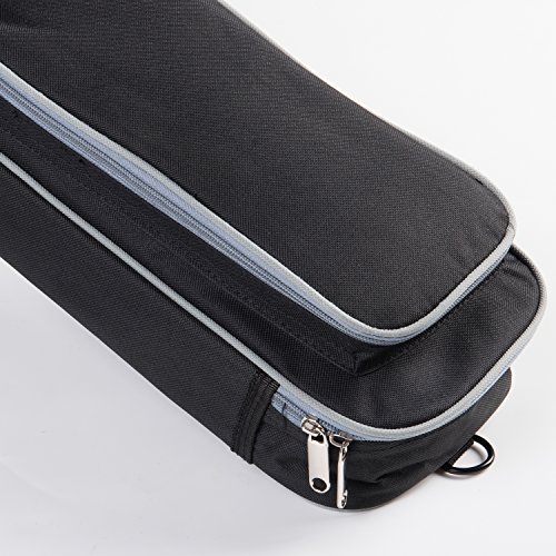 Aliyes Acoustic Class Guitar Gig Bag Full Size Metal Zippers Carrying Bag 41" Water-Resistant Oxford Fabric 8mm Thick Sponge Padded Adjustable Strap Black - Thumbnail 5