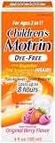 Motrin Children's Dye-Free Pain Reliever and Fever Reducer, 4 Fluid Ounce-2 Packs