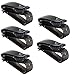 ESUPPORT 5Pcs Sunglass Visor Clip Sunglasses Eyeglass Holder Car Auto Reading Glasses Black
