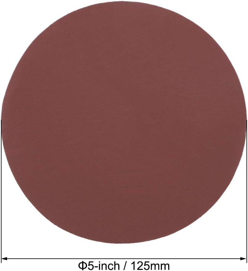uxcell 5-Inch PSA Sanding Disc Aluminum Oxide Adhesive Back Sandpaper 80 Grit 20 Pcs - - 