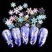 Xisniry MAKTMOI 6 Colors Snowflake Glitter Nail Sequins - 3D Nail Art Flakes Colorful Confetti Christmas Glitter Sticker Decals Manicure Nail Art Design Makeup DIY Decoration