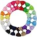 QingHan 20 Pcs Baby Girl Boutique Grosgrain Ribbon Hair Bows Alligator Clips For Teens Kids Toddlers Children Pack of 20