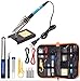 Soldering Iron Kit Electronics, 60W 110V Adjustable Temperature Welding Tool, 5pcs Soldering Tips, Desoldering Pump, Soldering Iron Stand with Carrying Case