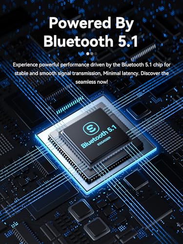 Adaptador auxiliar Bluetooth 5.1 receptor e transmissor recarregável para fones de ouvido Airpods, alto-falante, adaptador de áudio auxiliar ESSAGER de 3,5 mm para passadeira de avião, leitor de MP3,