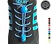 StoutGears Reflective No Tie Shoelaces Lock System - Elastic Shoe Laces for Sneakers - 1 Pair (Royal Blue)