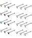 Fystir 120 Pcs Stainless Steel Nose Studs Piercing Pin Crystal Body Piercing Jewelry 20g