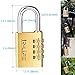 TR-LIFE Lock 384T Solid Brass Set-Your-Own Combination Padlock with 1-1/2-Inch Wide Body, 1/4-Inch Shackle Diameter