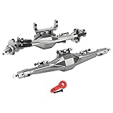 ZXYRC SCX10 CNC Metal Front Rear Straight Complete