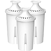 AQUA CREST Filter Replacement for Brita&reg; Water Pitcher &amp; Dispenser, 3 Pack | Compatible with Brita&reg; Pitchers and Dispensers, OB03, Mavea&reg; 107007 and More, NSF Certified, 6 Month Filter Supply, BPA-Free