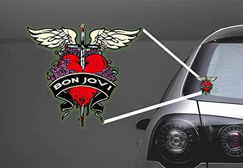 2x BON JOVI | Funny Decal/Sticker for outdoor and indoor, notebooks, books, car, doors, wall deco etc. (6" inches)