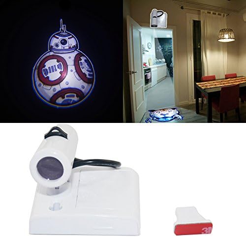 Spoya Star Wars Force Awaken BB8 Droid Robot Home Bar Shop wireless Door open welcome LED ground logo shadow CREE laser projector decoration light lamp (BB8 Droid)