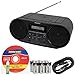 Sony Portable Mega Bass Stereo Boombox Sound System with NFC Wireless Bluetooth, USB Input, MP3 CD Player, AM/FM Radio, 30 Presets, Headphone & AUX Jack + DB Sonic AUX Cable, Head Cleaner & Batteriesthumb 4