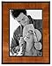 Malden International Designs Burl Wood Walnut Wooden Picture Frame with Black Border, 5x7, Walnut