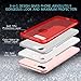 iPhone 8 Plus Case with Stand, HoneyAKE Ultra Thin Cover Glitter Bling Sparkle Shell Luxury Shining Fashion Style 3 Layer Slim Fit Protective Soft Phone Case for Apple iPhone 8 Plus(Red)
