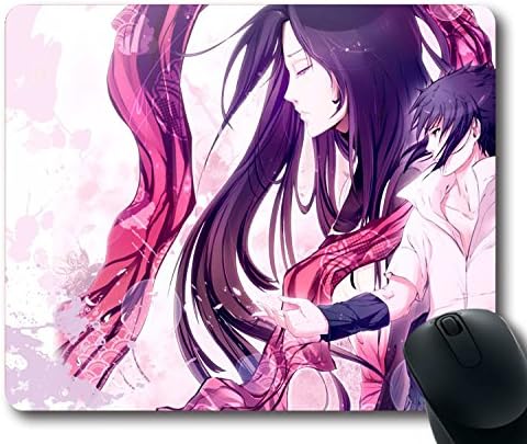 Custom Gaming Mouse Pad with Art Kivi1230 Naruto Uchiha Sasuke Boy Girl Character Designer Scarf Non-Slip Neoprene Rubber Standard Size 9 Inch(220mm) X 7 Inch(180mm) X 1/8(3mm) Desktop Mousepad Laptop Mousepads Comfortable Computer Mouse Mat
