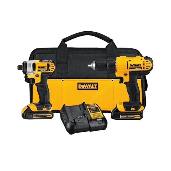DEWALT DCK240C2 20-VOLT MAX DRILL/DRIVER & IMPACT DRIVER COMBO KIT, 1/2 IN., (2) BATTERIES