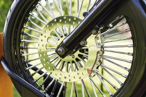 King Spoke Black Front And rear pkg. 23 x 3.5" Single Disc Front and 18 x 3.5" rear