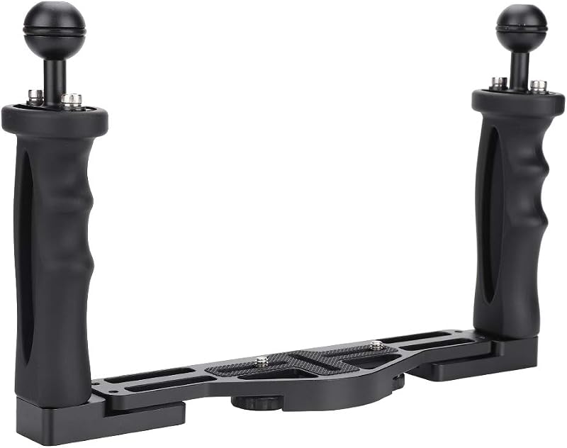 Denash Dual Handheld Grip Stabilizer Tray Underwater Camera Accessory 1/4in
