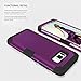 VPR Galaxy S8 Case, 3 in 1 Hybrid Cover Hard PC Soft Silicone Interior Rubber Scratch Heavy Duty High Impact Shock Absorbing Protective Defender Case for Galaxy S8 2017 (Dark Purple+Black)