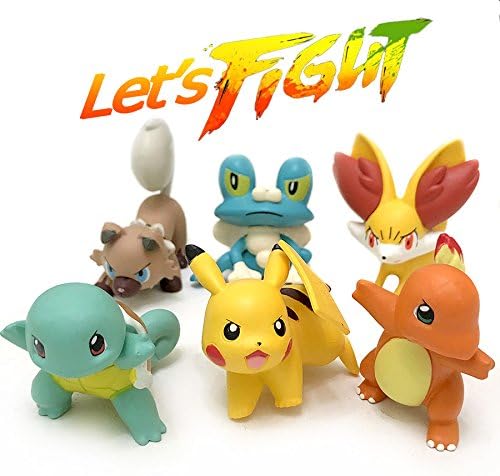 Hooriyas PVC Pokemon 6-Piece Action Figure Toys (Multicolour)