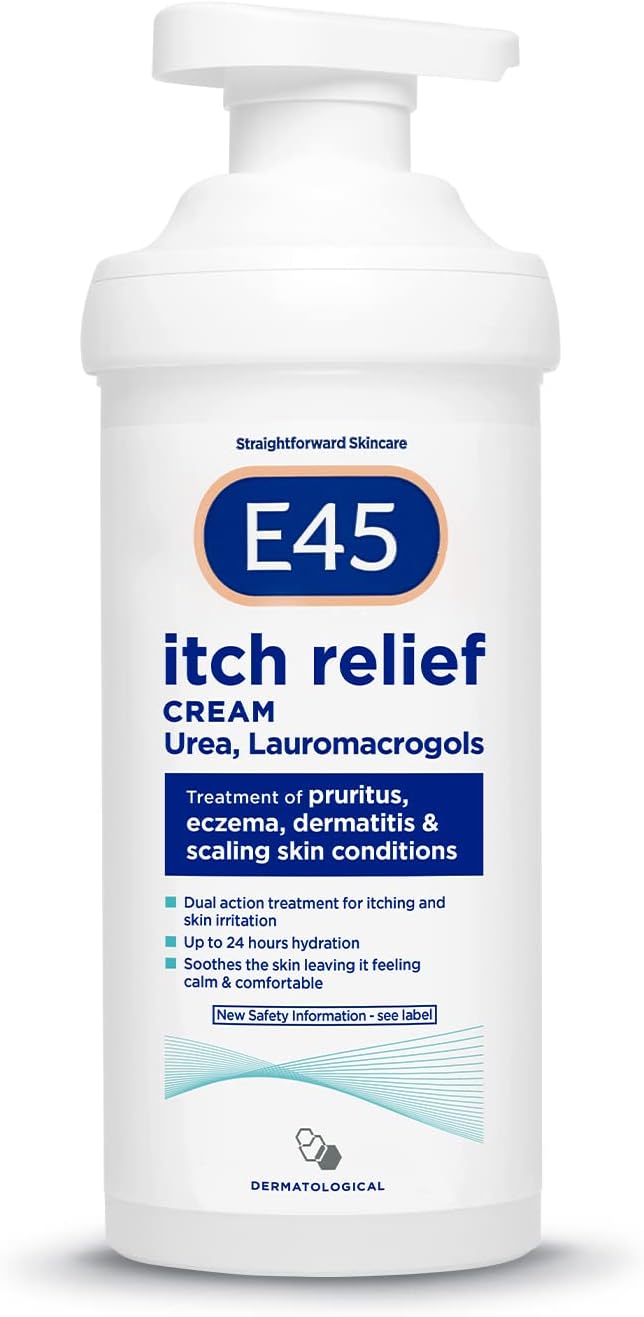 E45 Itch Relief Cream 500 g – For Eczema Dry Skin Dermatitis Itching