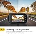 Dash Cam, Z-Edge Z3G Dashboard Camera for Cars 2.7 Inch 1440P 30fps Quad HD, GPS, Low Light Vision, Parking Mode, G-Sensor, Support up to 128GB