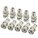 Inovat 10 Pcs Replacement BNC Male to F Female Plug Coax RF Connector RG6 RG59 Metal Adapter Connectors Video and Headend Applications