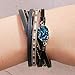 Artilady Shinning wrap Clasp Bangle for Women (Druzy Blue)