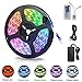 LED Strip Lights,Waterproof 16.4ft RGB LED Light Strip 5050 LED Tape Lights, Color Changing LED Strip Lights with Remote Control for TV, Bedroom Flexible Strip Lights for Party Bar Home Decoration