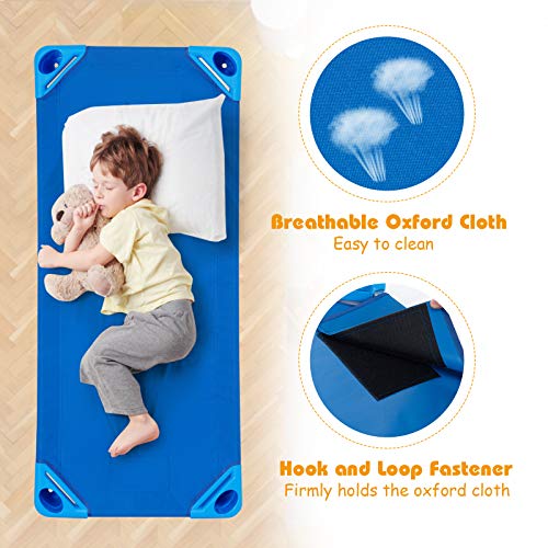 Costzon Cots for Daycare Kids, Pack of 6, 51” L x 22.5” W Stackable Nap