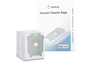 WAIKAS 6 Pack Vacuum Bags for iRobot Roomba j9+, j7+, j5+, i5+, j6+, i3+, i4+, i8+, s9+, and Other i/s/j Series Clean Base Automatic Dirt Disposal Bags Replacement Parts