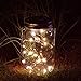 Homeleo 4 Pack Wide Mouth Mason Jar Solar Led Lights Insert Screw with Hangers, Warm White Waterproof Solar Fairy Lights for Outdoor Garden Decor Christmas Holiday Wedding Party(Jars Not Included)