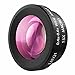 SEHOO 3 in 1 Lens, Fill Light, 140 Degree Wide Angle, 15X Macro Lens Clip-on Cell Phone Camera Lenses Kit for iPhone Samsung, Android Smartphones (Black)