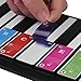 ammoon Piano Keyboard Stickers for 37/49/61/88 Key Keyboards Removable Colorful for Kids Beginners Piano Practice Learning
