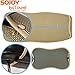 Sojoy IsoTowel Car Seat Cover, Microfiber Seat Protector with Quick-Dry Non-Slip Base,Car seat Protector for All Workouts, All-Weather Honeycomb Cloth (Tan)