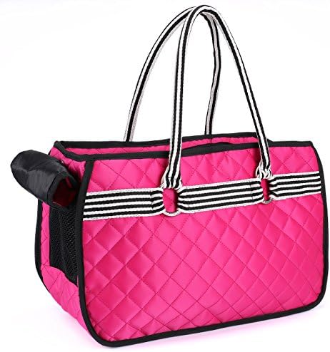 Dog Travel Carrier NORZERO Airline Approved Pet Carrier Soft Sided Pet Handbag Perfect for Small Dogs and Cats(Rose)