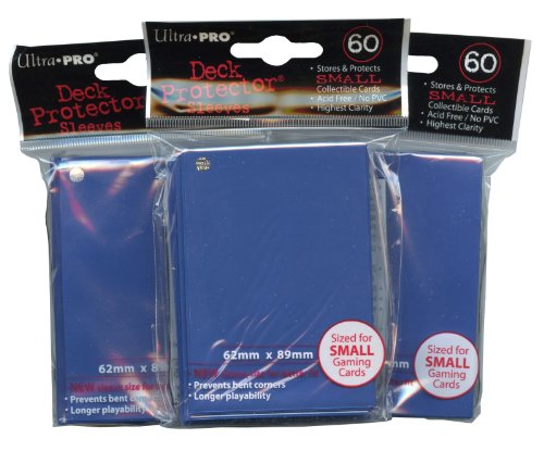 Ultra Pro Card Supplies YuGiOh Sized Deck Protector Sleeves Royal Blue 60 Count x3
