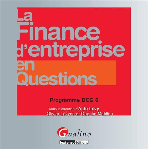 La  finance d'entreprise en questions