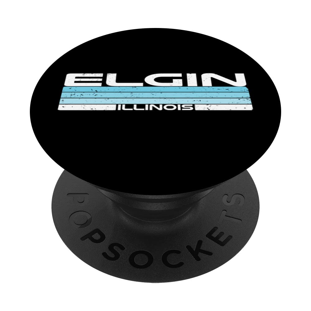 Elgin State of Illinois Blue Sunset Vintage Design PopSockets Swappable PopGrip