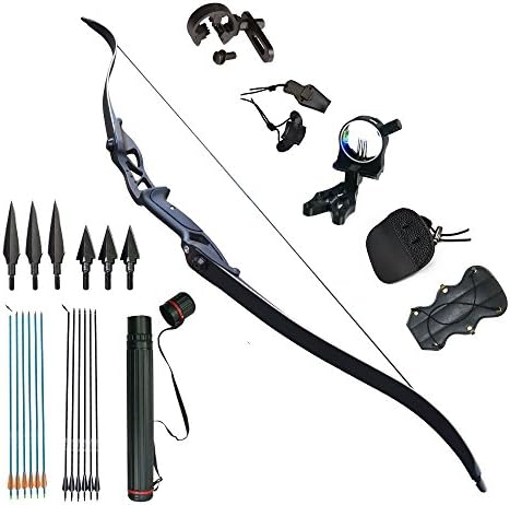 Tongtu Outdoor Archery Recurve Bow Takedown Hunting 30 35 40 45 50lbs Alloy Riser Right Hand