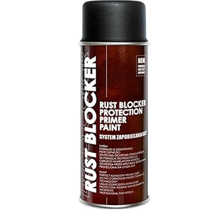 3 Stück 400 ml Rust Blocker 4in1 Metallschutzlack Rost Stop Lack schwarz matt RAL 9005 18800