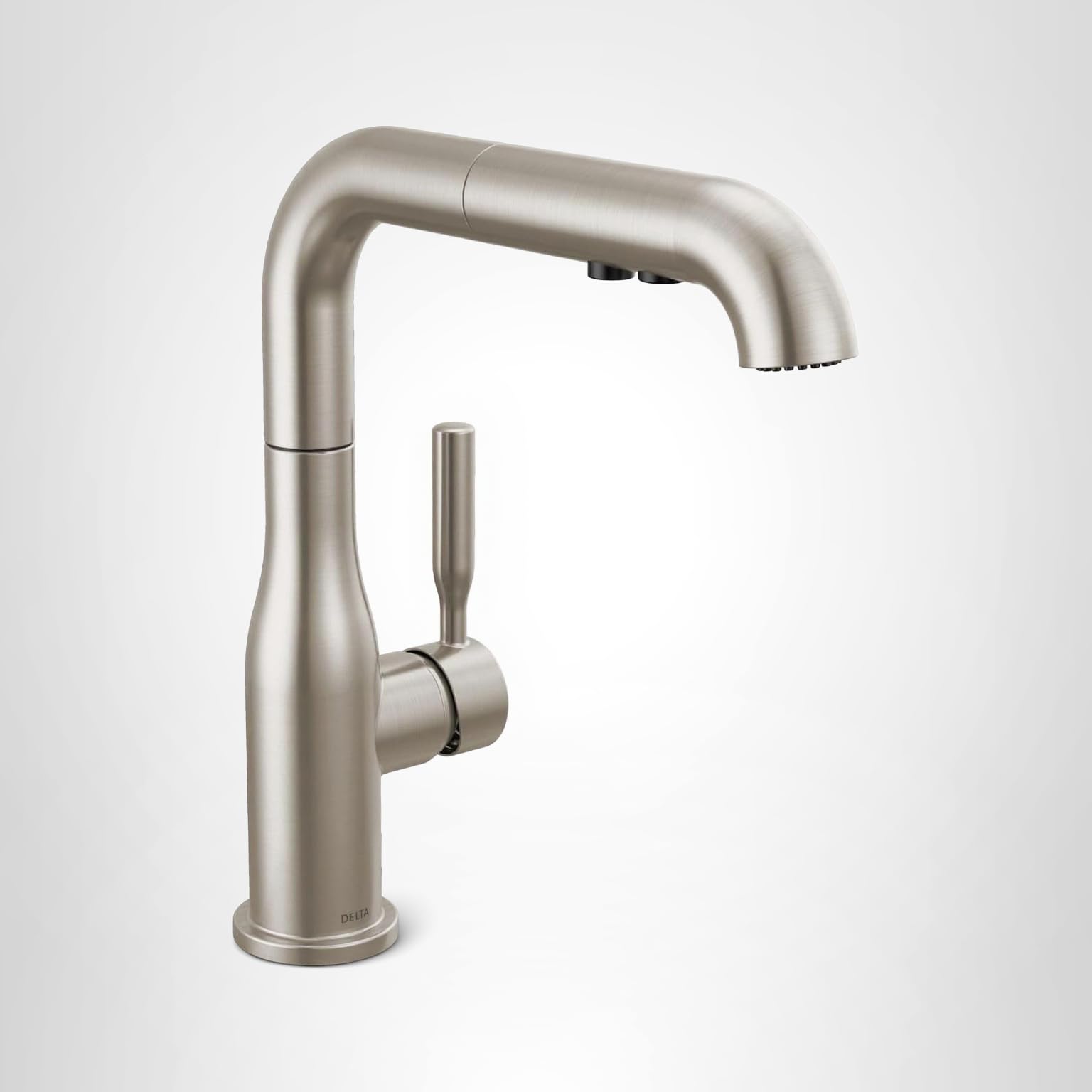 Delta Almari Brushed Nickel Kitchen Faucet with Pull-Out Sprayer, Modern Single Hole Kitchen Sink Faucet, Single Handle, Stainless 16943-SS-DST